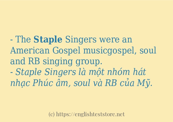 Các câu ví dụ và cách sử dụng từ staple