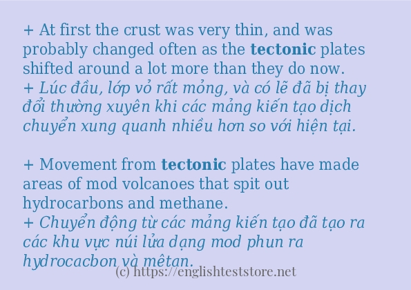 Các câu ví dụ và cách sử dụng từ tectonic Các câu ví dụ và cách sử dụng từ tectonic