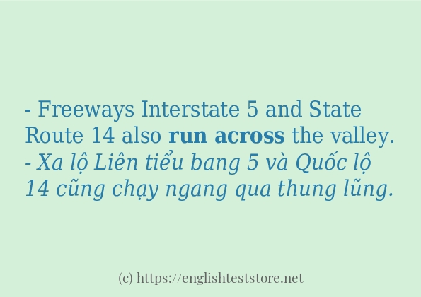 Cách dùng từ Run across