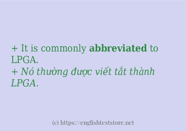 Cách dùng từ abbreviated