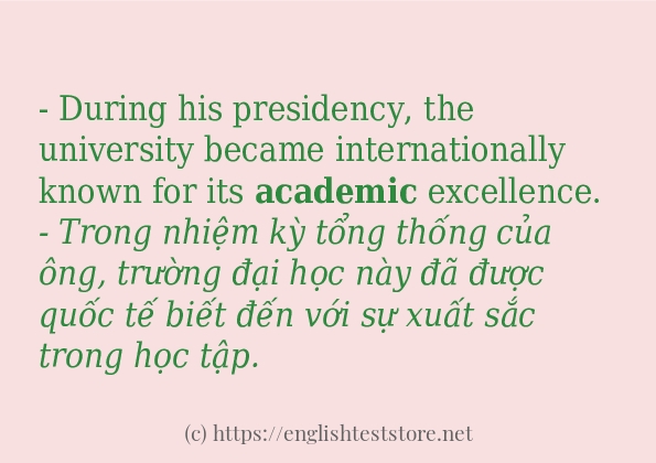 Cách dùng từ academic