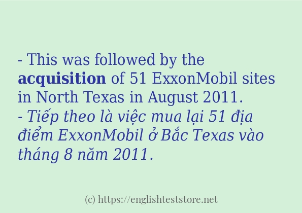 Cách dùng từ acquisition Cách dùng từ acquisition