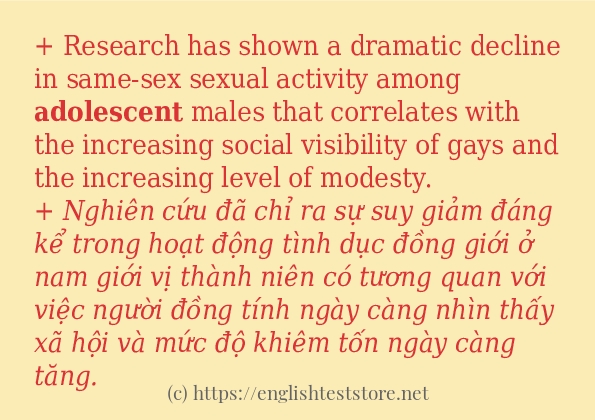 Cách dùng từ adolescent