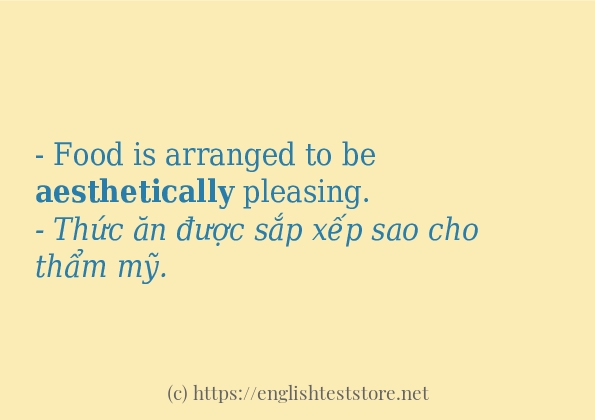 Cách dùng từ aesthetically