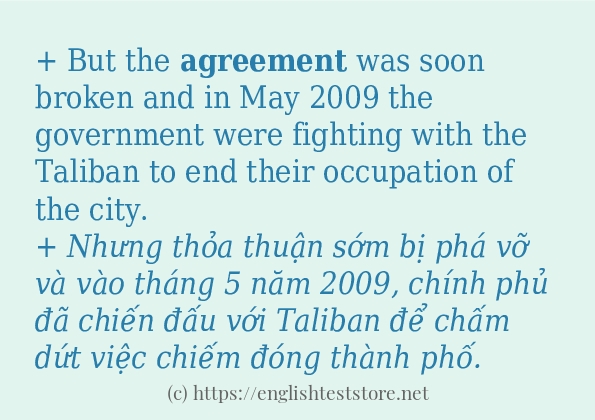 Cách dùng từ agreement