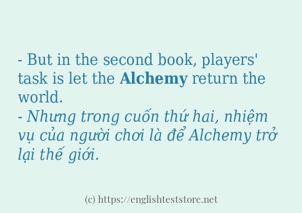 Cách dùng từ alchemy