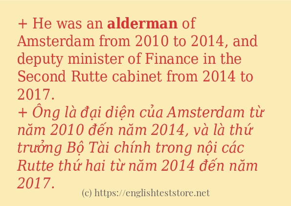 Cách dùng từ alderman Cách dùng từ alderman