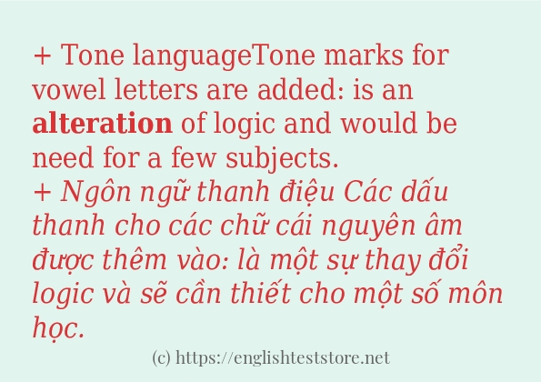 Cách dùng từ alteration Cách dùng từ alteration