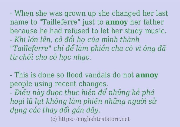 Cách dùng từ annoy Cách dùng từ annoy