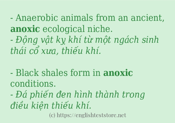 Cách dùng từ anoxic