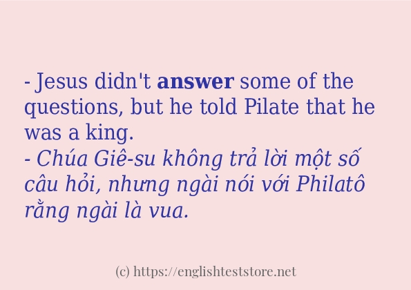 Cách dùng từ answer