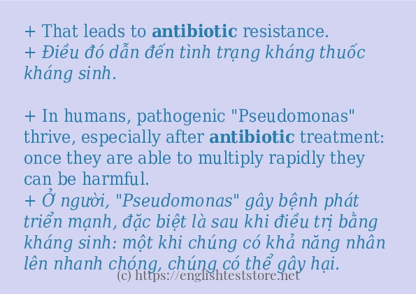 Cách dùng từ antibiotic Cách dùng từ antibiotic