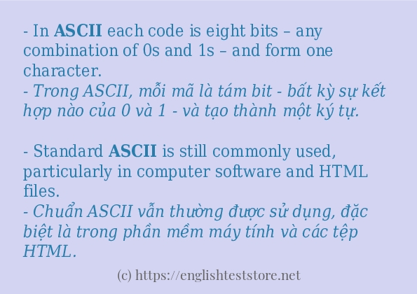 Cách dùng từ ascii