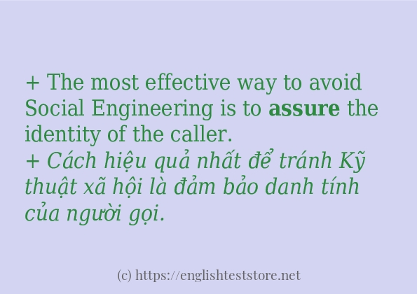 Cách dùng từ assure