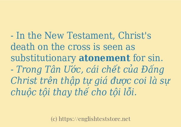 Cách dùng từ atonement