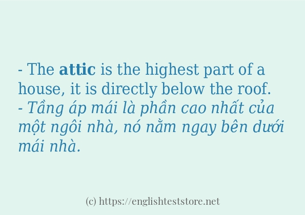 Cách dùng từ attic