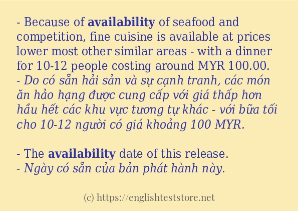 Cách dùng từ availability Cách dùng từ availability