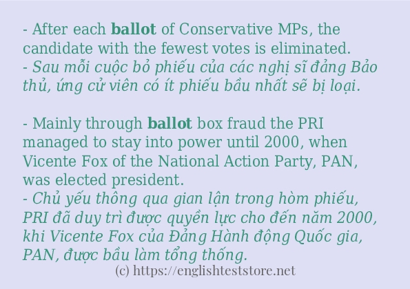 Cách dùng từ ballot