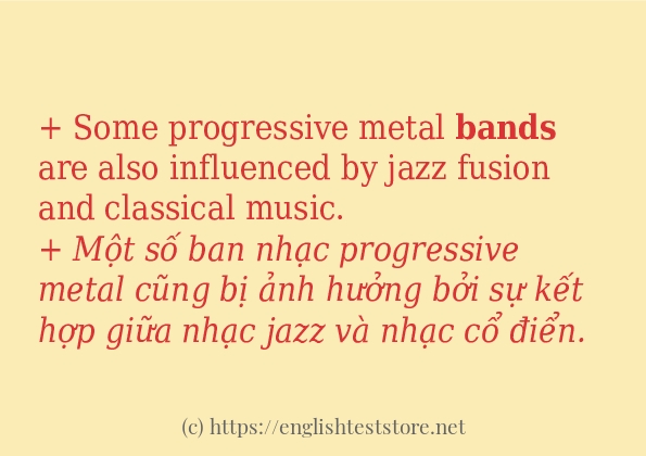 Cách dùng từ bands