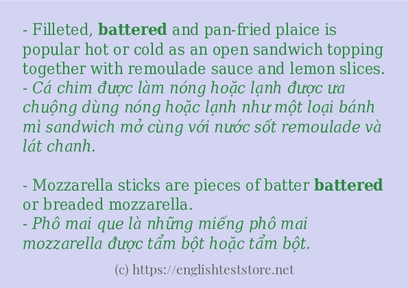 Cách dùng từ battered Cách dùng từ battered
