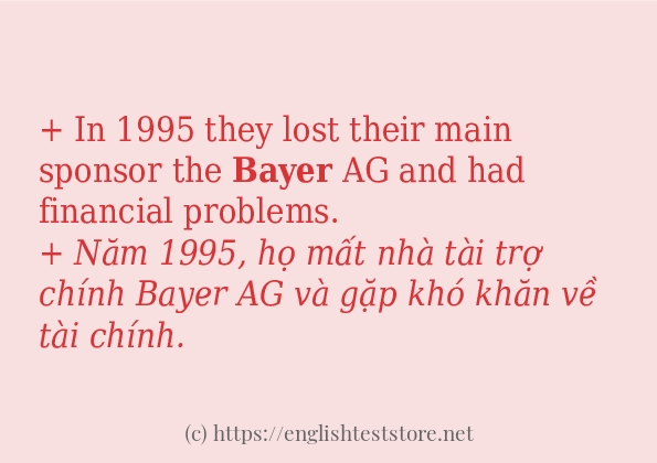 Cách dùng từ bayer Cách dùng từ bayer