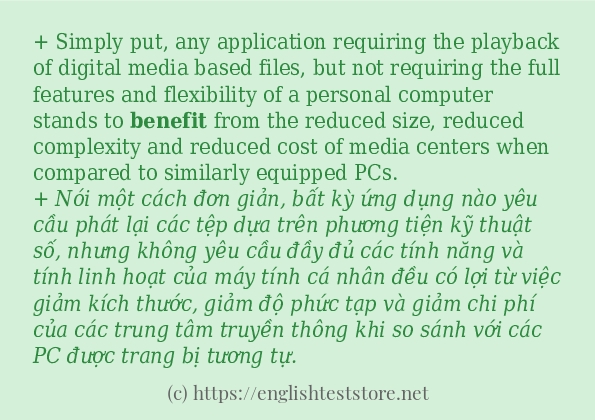 Cách dùng từ benefit