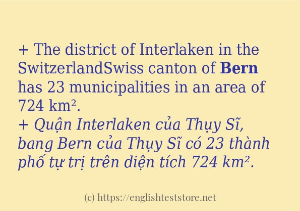 Cách dùng từ bern