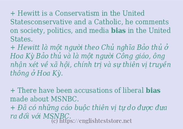 Cách dùng từ bias