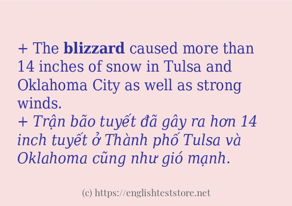 Cách dùng từ blizzard