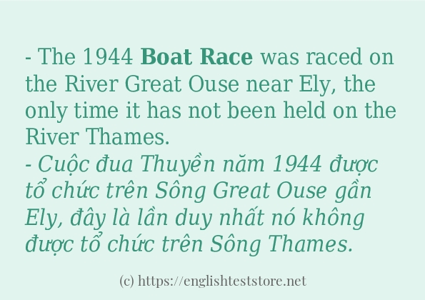Cách dùng từ boat race