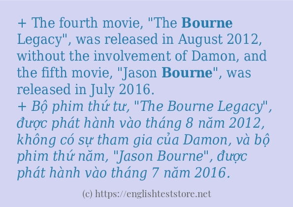 Cách dùng từ bourne