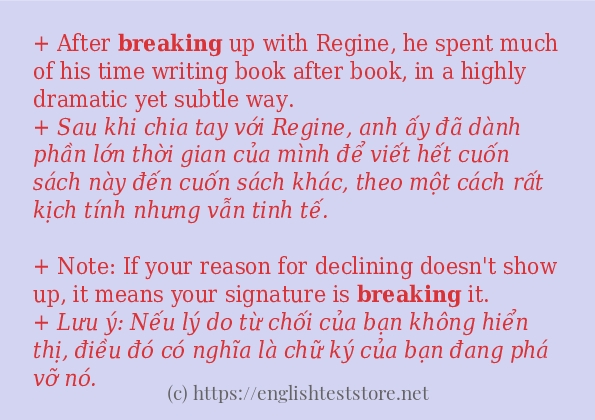 Cách dùng từ breaking