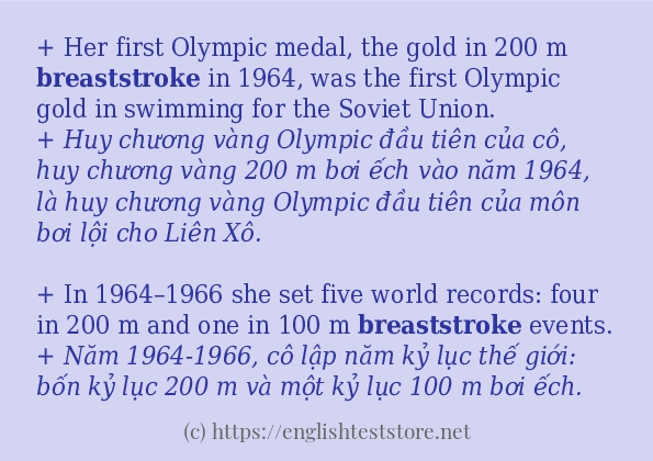 Cách dùng từ breaststroke Cách dùng từ breaststroke