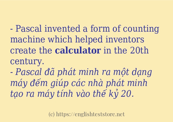 Cách dùng từ calculator