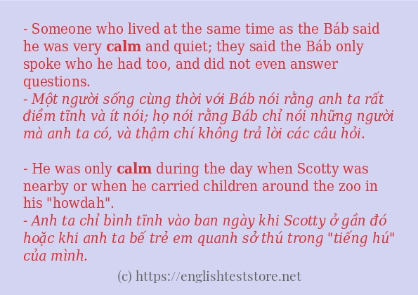 Cách dùng từ calm Cách dùng từ calm