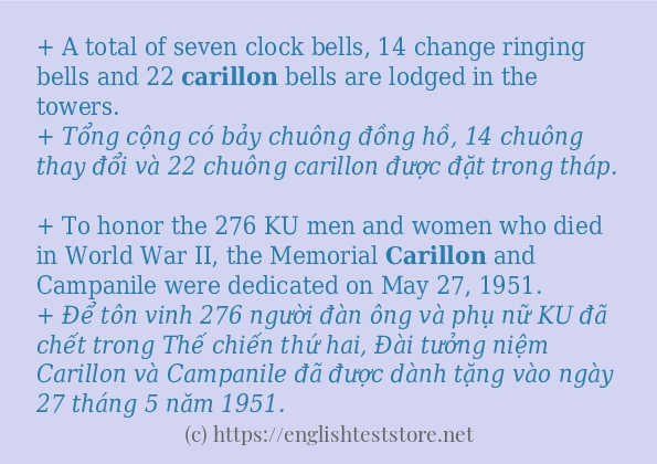 Cách dùng từ carillon