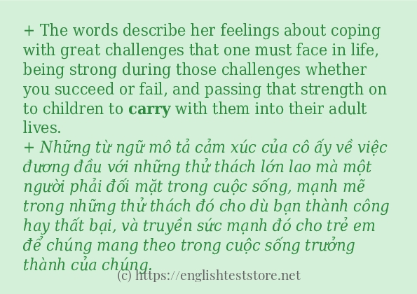 Cách dùng từ carry Cách dùng từ carry