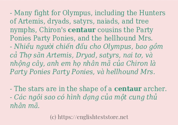 Cách dùng từ centaur Cách dùng từ centaur