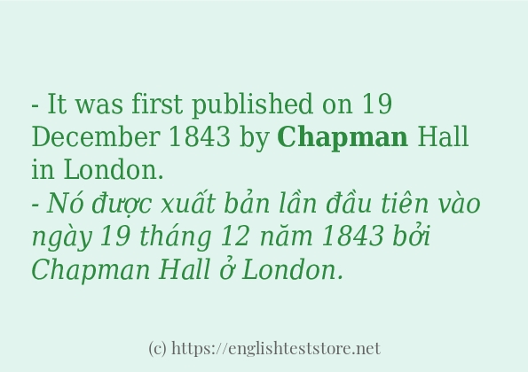 Cách dùng từ chapman
