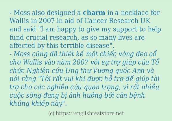 Cách dùng từ charm