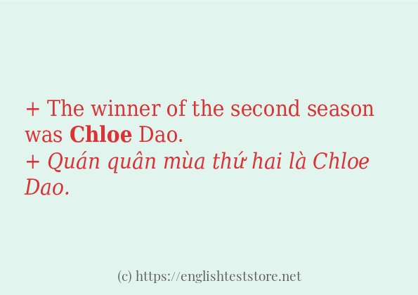Cách dùng từ chloe Cách dùng từ chloe