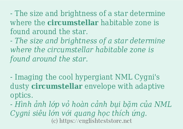 Cách dùng từ circumstellar
