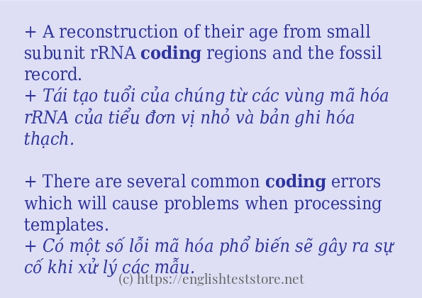 Cách dùng từ coding