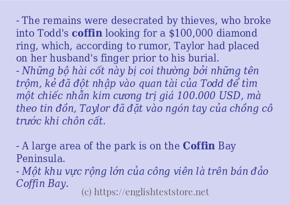 Cách dùng từ coffin