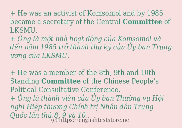 Cách dùng từ committee Cách dùng từ committee