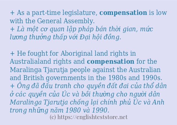 Cách dùng từ compensation