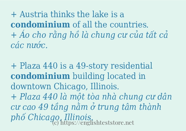 Cách dùng từ condominium Cách dùng từ condominium