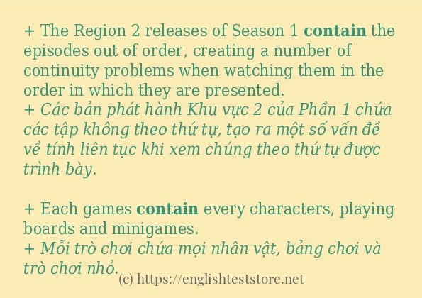 Cách dùng từ contain Cách dùng từ contain