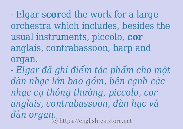 Cách dùng từ cor
