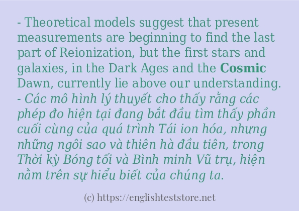 Cách dùng từ cosmic Cách dùng từ cosmic